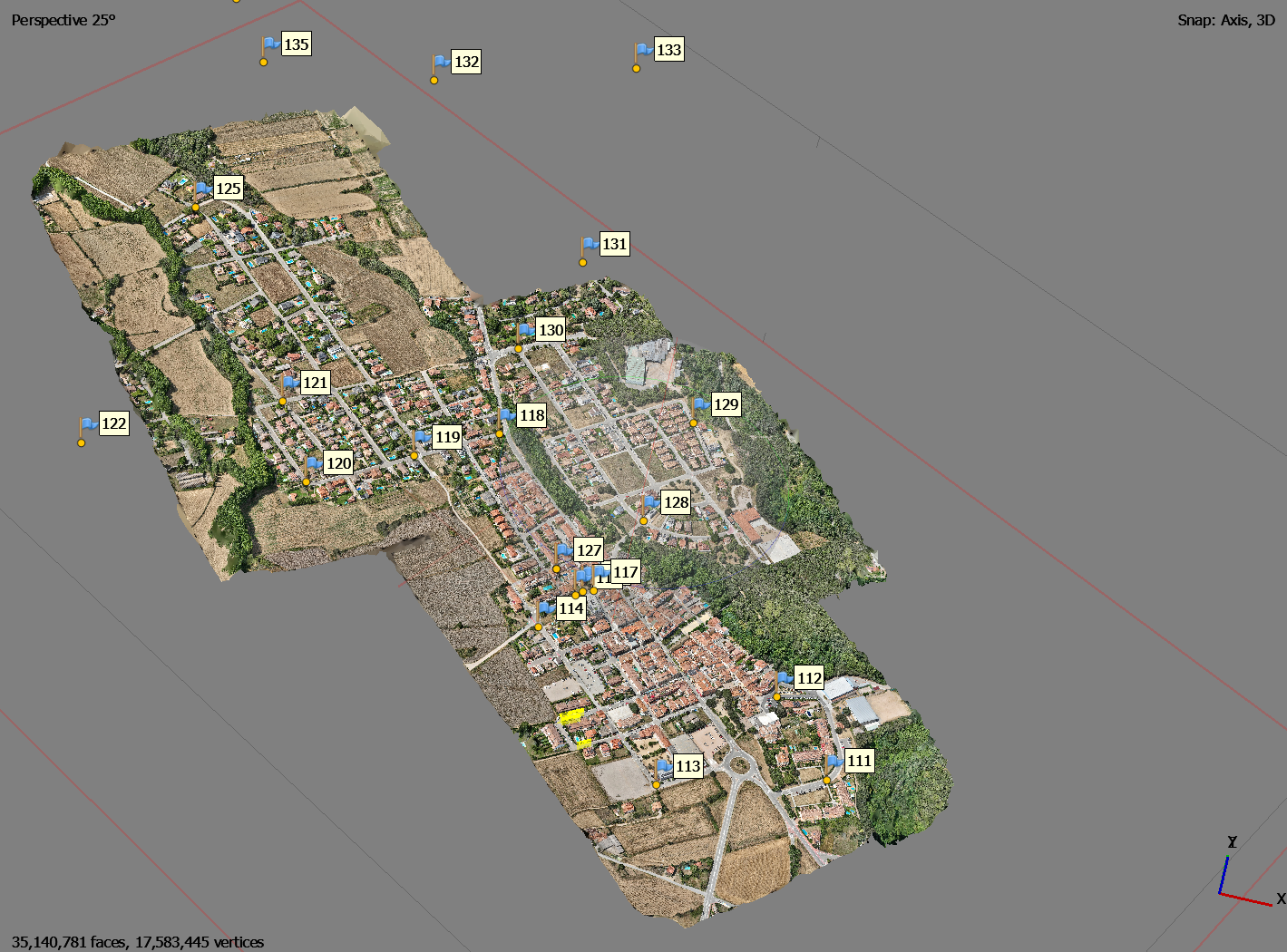 Model 3D de fotogrametria territorial a gran escala